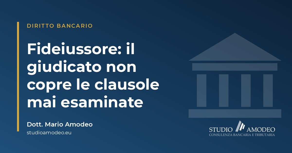 Fideiussore consumatore e decreto ingiuntivo confermato: la CGUE (C-667/24) e le clausole abusive